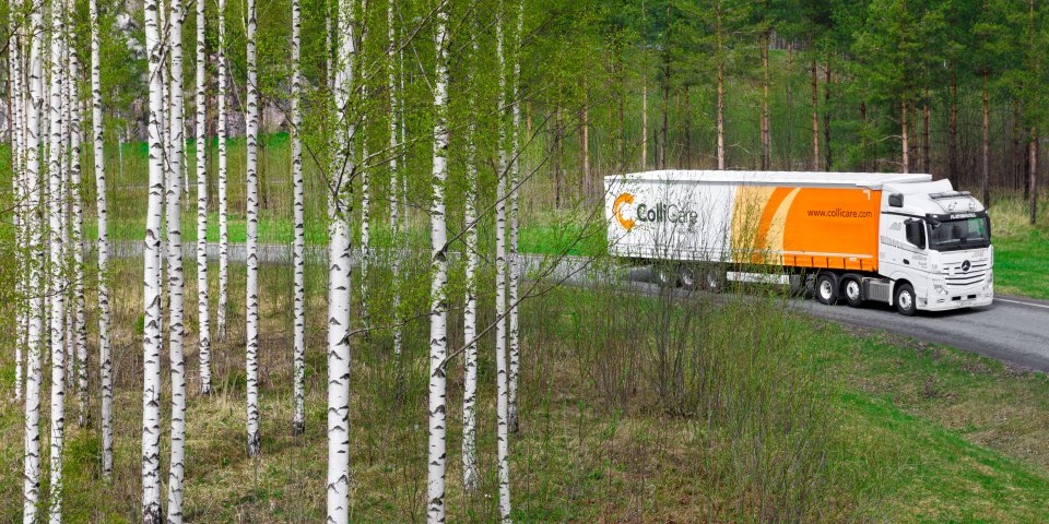 ColliCare Truck on the road in Finland