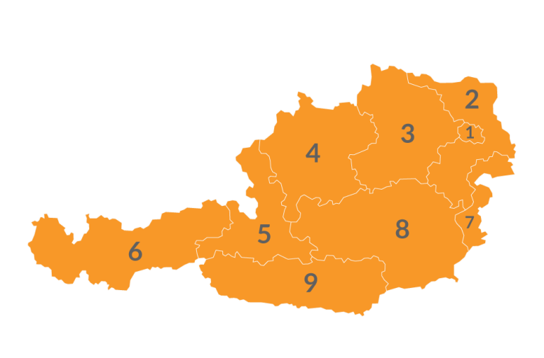 Postcode maps Austria